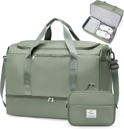 Extra Large Travel Duffel Bag, Carry-On Weekender Bags for Women Travel | Overnight Weekend Bag with Shoes Compartment for Travel Business Trips Sport Hospital - Colors A