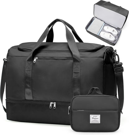 Extra Large Travel Duffel Bag, Carry-On Weekender Bags for Women Travel | Overnight Weekend Bag with Shoes Compartment for Travel Business Trips Sport Hospital - Colors A