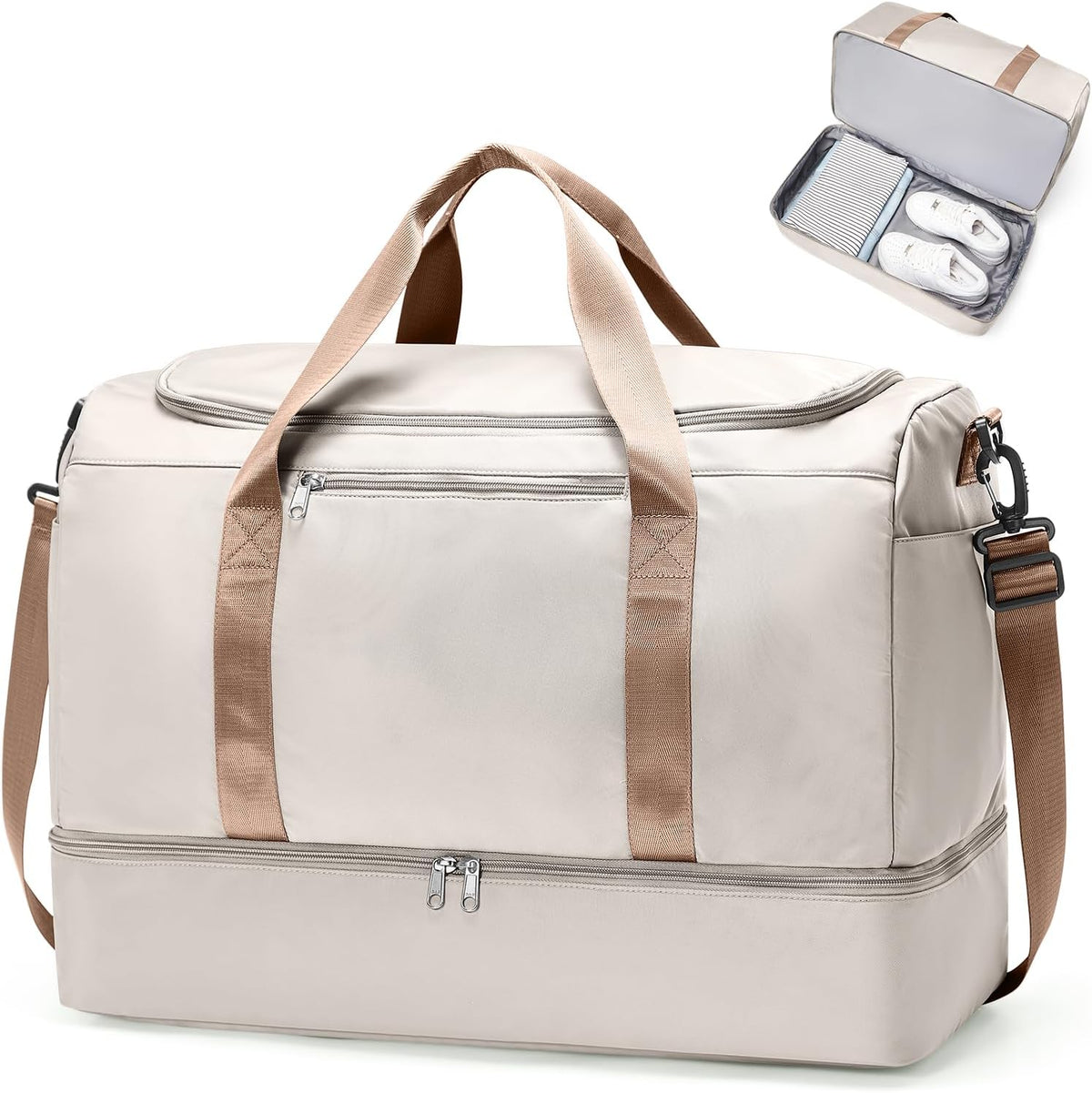 Extra Large Travel Duffel Bag, Carry-On Weekender Bags for Women Travel | Overnight Weekend Bag with Shoes Compartment for Travel Business Trips Sport Hospital - Colors A
