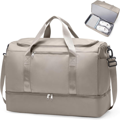 Extra Large Travel Duffel Bag, Carry-On Weekender Bags for Women Travel | Overnight Weekend Bag with Shoes Compartment for Travel Business Trips Sport Hospital - Colors A