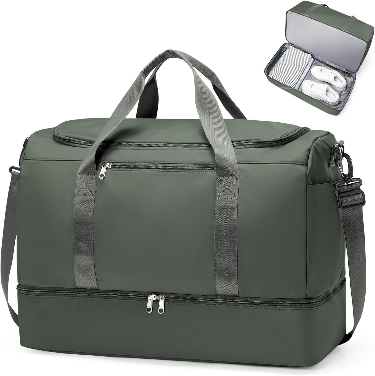 Extra Large Travel Duffel Bag, Carry-On Weekender Bags for Women Travel | Overnight Weekend Bag with Shoes Compartment for Travel Business Trips Sport Hospital - Colors A