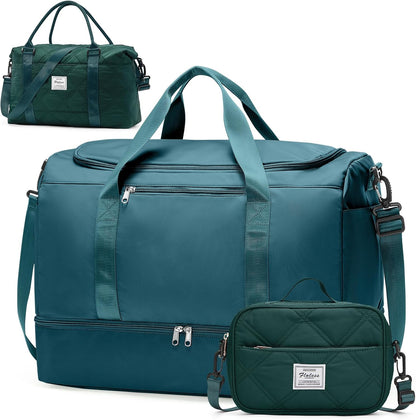 Extra Large Travel Duffel Bag, Carry-On Weekender Bags for Women Travel | Overnight Weekend Bag with Shoes Compartment for Travel Business Trips Sport Hospital - Colors A