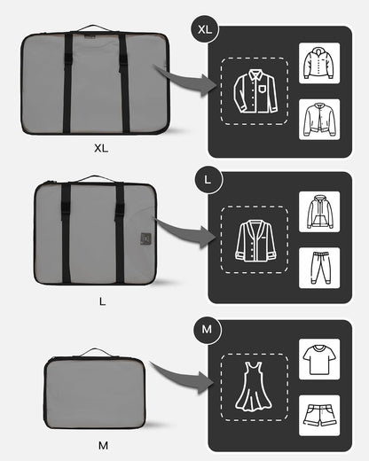 9 Set Packing Cubes for Carry on Suitcase Travel Organizer Bags for Luggage Suitcase Organizer Bags Packing Cube Set for Packing Women Men (Beige)