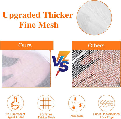 Fine Mesh Laundry Bags for Delicates, 3 Pack (2L+1M) Reusable Wash Bags with Sturdy Zippers, Durable Net Washing Bags for Lingerie, Bra, Sock, Underwear, Baby Clothes, Travel Organizer