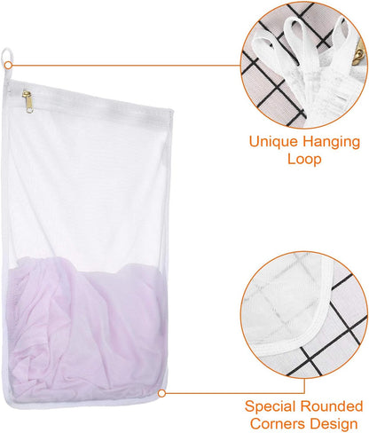Fine Mesh Laundry Bags for Delicates, 3 Pack (2L+1M) Reusable Wash Bags with Sturdy Zippers, Durable Net Washing Bags for Lingerie, Bra, Sock, Underwear, Baby Clothes, Travel Organizer