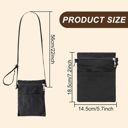 Ultralight Crossbody PhonePurse, Nylon Small Phone Purse Cell Phone Purse, Smartphone Crossbody Bag with Zipper