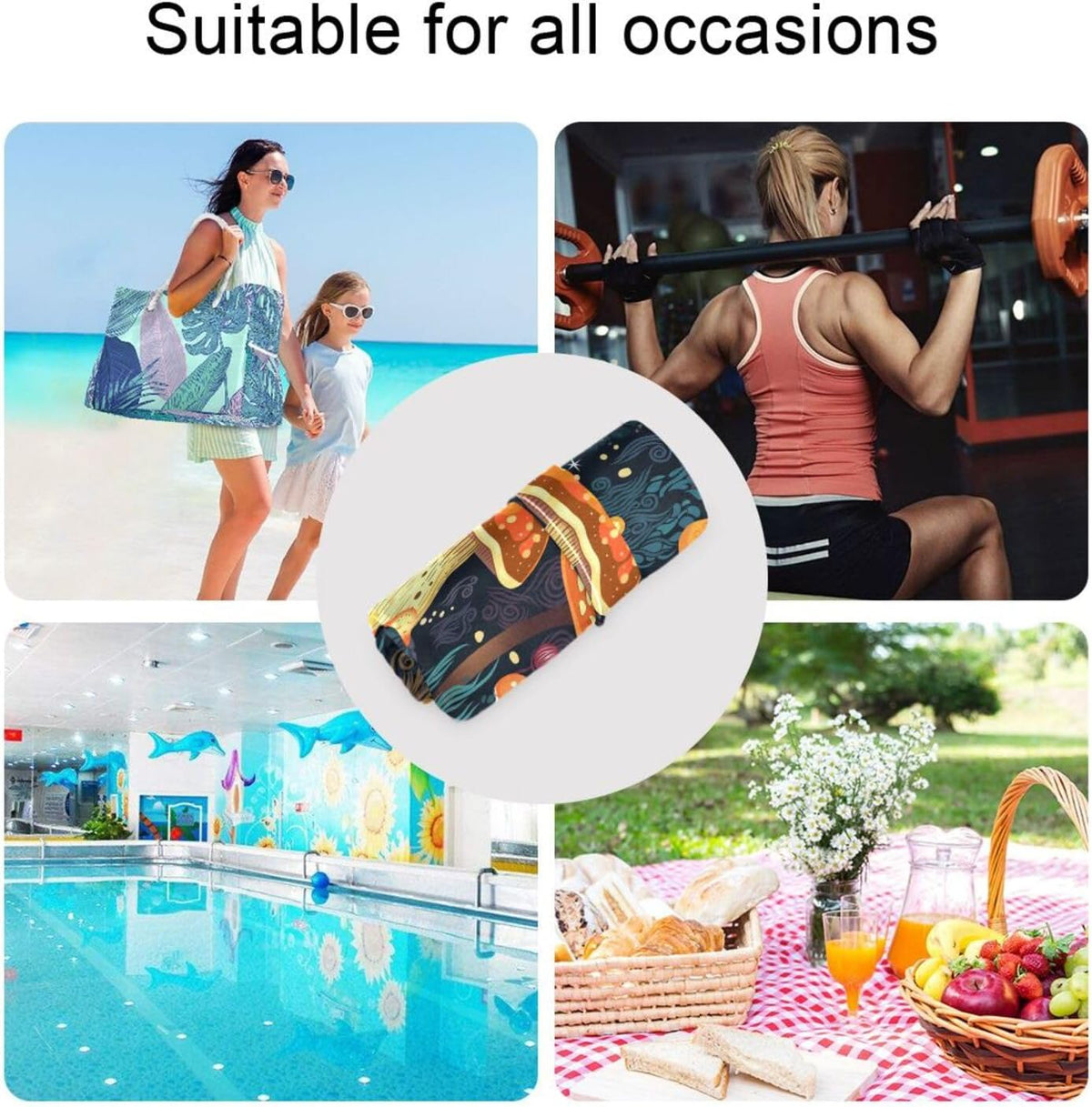 Vintage Western Cowboy Wet Dry Bag for Baby Cloth Diaper Waterproof Reusable Travel Wet Bag with Two Zippered Pockets for Swimsuits, 2 Pcs