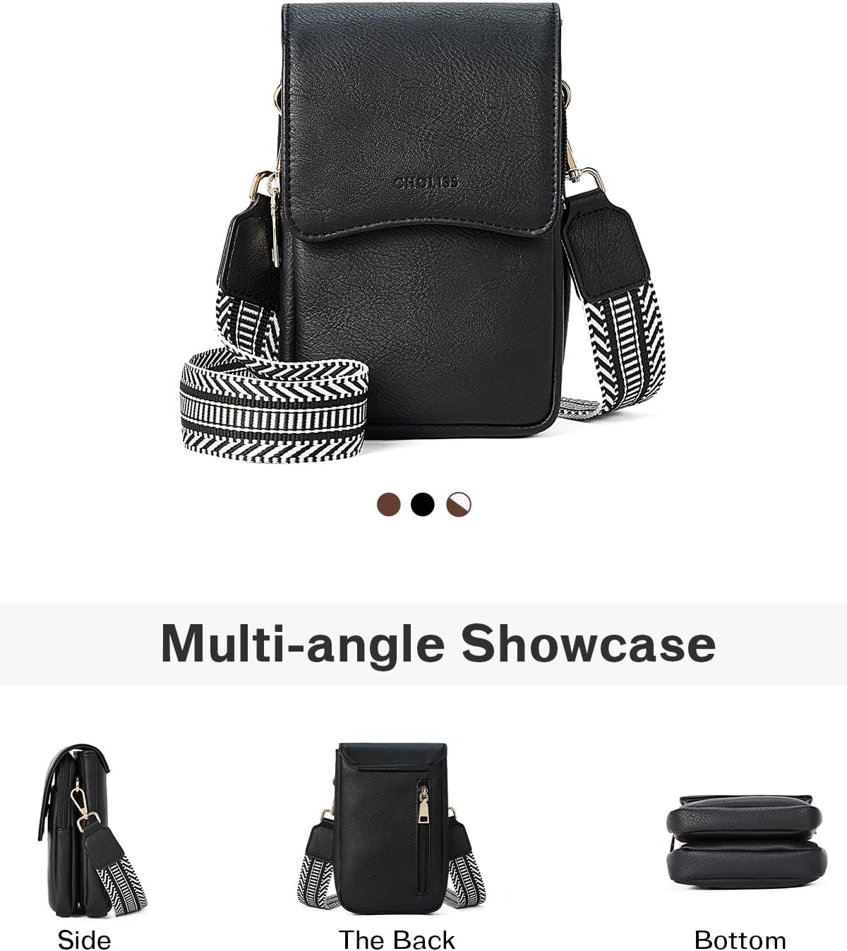 Cell Phone Crossbody Purse Small Cross Body Bag for Woman Leather Travel Wallet Shoulder Handbags with Card Slots