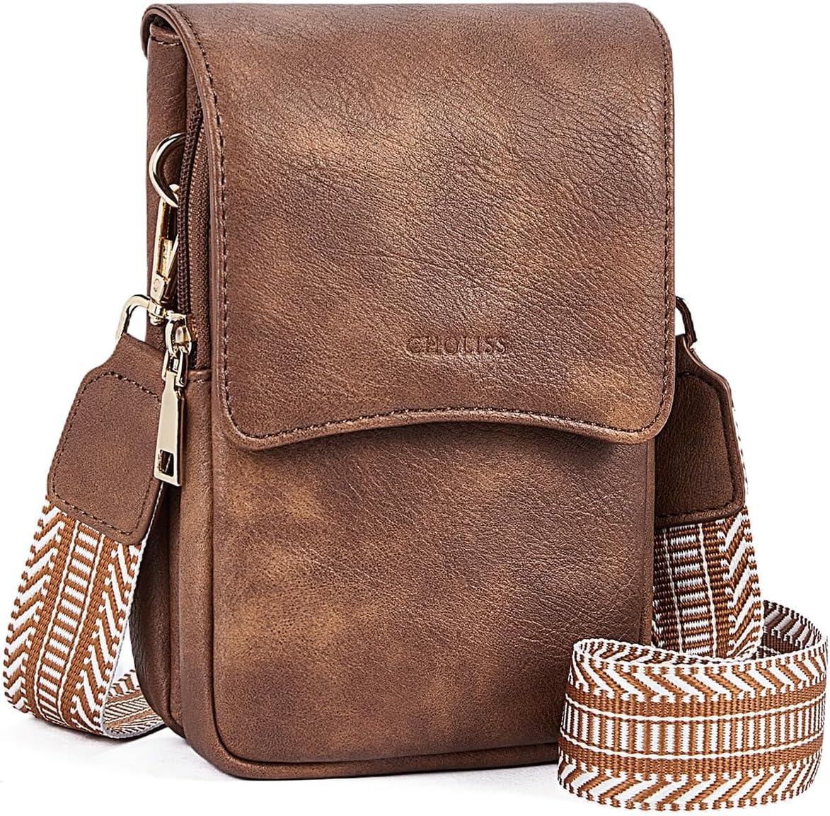 Cell Phone Crossbody Purse Small Cross Body Bag for Woman Leather Travel Wallet Shoulder Handbags with Card Slots