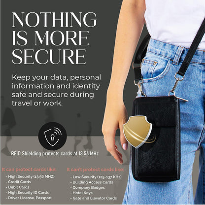 Crossbody Bag for Women, Leather Phone Wallet Purse with Adjustable Anti Theft Strap & RFID Blocking 12 Card Slots
