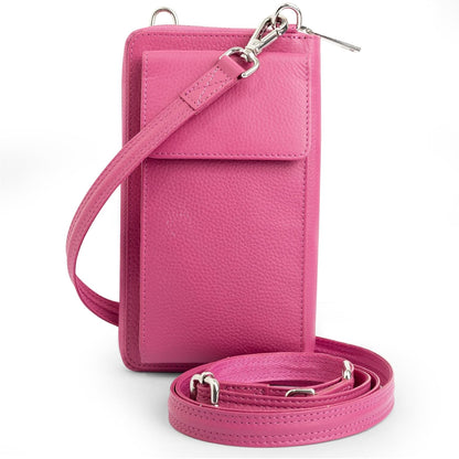 Crossbody Bag for Women, Leather Phone Wallet Purse with Adjustable Anti Theft Strap & RFID Blocking 12 Card Slots