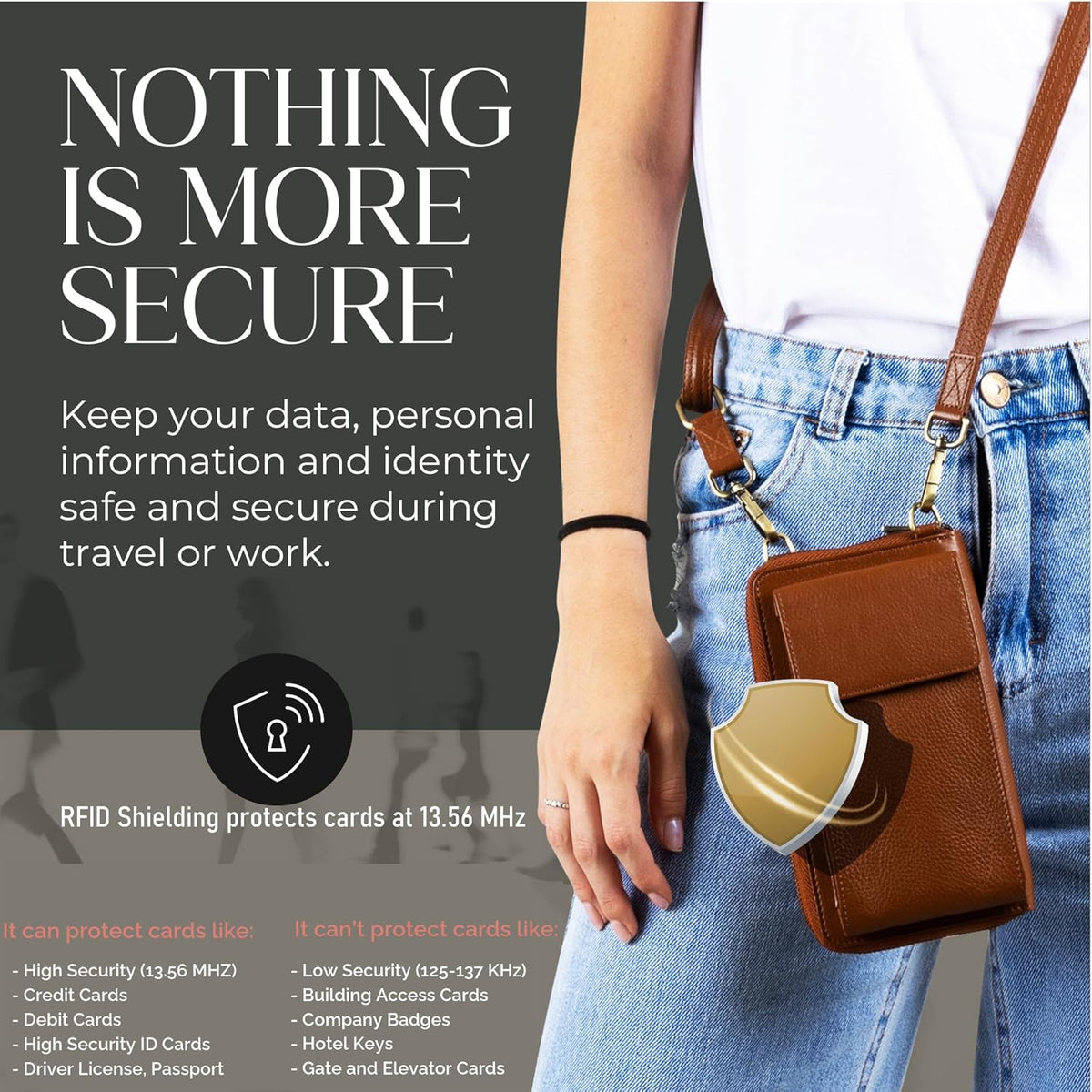 Crossbody Bag for Women, Leather Phone Wallet Purse with Adjustable Anti Theft Strap & RFID Blocking 12 Card Slots