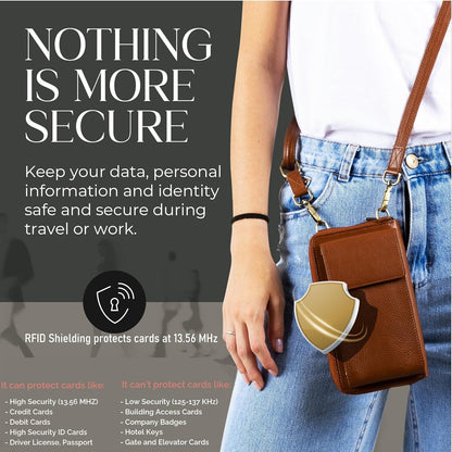 Crossbody Bag for Women, Leather Phone Wallet Purse with Adjustable Anti Theft Strap & RFID Blocking 12 Card Slots