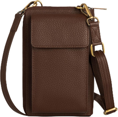 Crossbody Bag for Women, Leather Phone Wallet Purse with Adjustable Anti Theft Strap & RFID Blocking 12 Card Slots