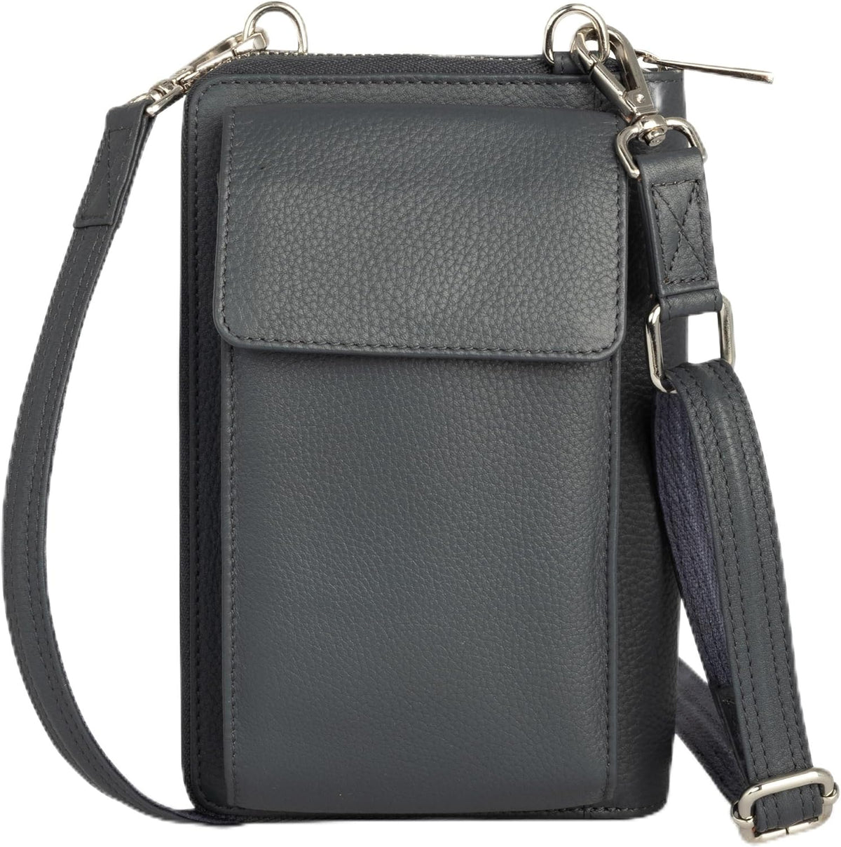 Crossbody Bag for Women, Leather Phone Wallet Purse with Adjustable Anti Theft Strap & RFID Blocking 12 Card Slots