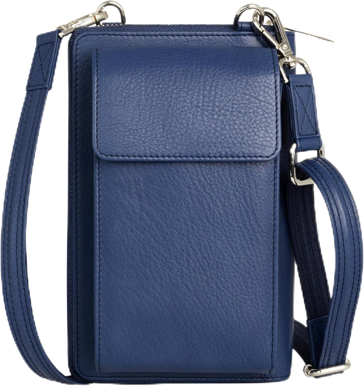 Crossbody Bag for Women, Leather Phone Wallet Purse with Adjustable Anti Theft Strap & RFID Blocking 12 Card Slots