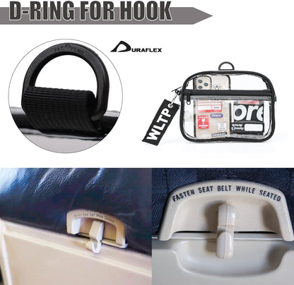 Rough Enough Clear Toiletry Bags for Traveling Bundle Set