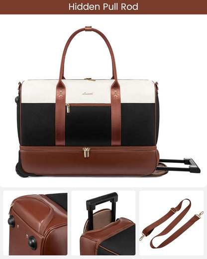 Weekender Bag for Women, Large Duffle Bag for Travel with 2 Packing Cubes, Carry on Overnight Bag with Shoe Compartment, Mom Hospital Bags for Labor and Delivery