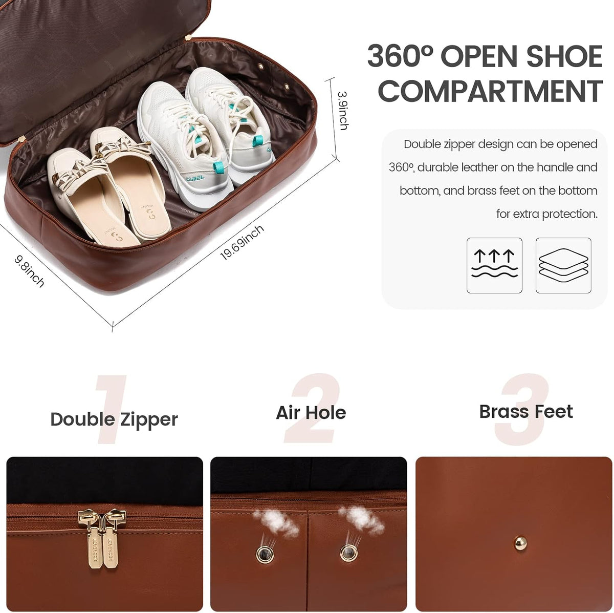 Weekender Bag for Women, Large Duffle Bag for Travel with 2 Packing Cubes, Carry on Overnight Bag with Shoe Compartment, Mom Hospital Bags for Labor and Delivery