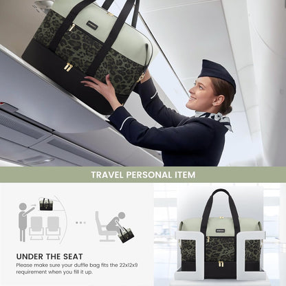 Weekender Bag for Women, Large Duffle Bag for Travel with 2 Packing Cubes, Carry on Overnight Bag with Shoe Compartment, Mom Hospital Bags for Labor and Delivery