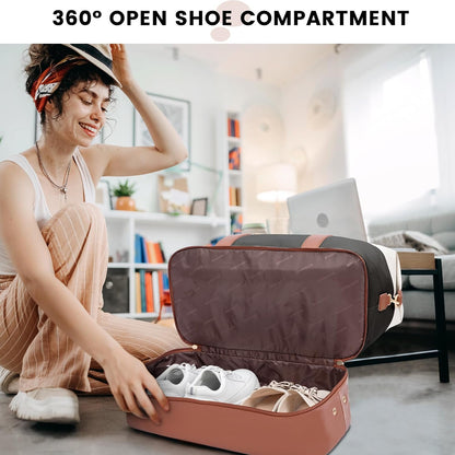 Weekender Bag for Women, Large Duffle Bag for Travel with 2 Packing Cubes, Carry on Overnight Bag with Shoe Compartment, Mom Hospital Bags for Labor and Delivery