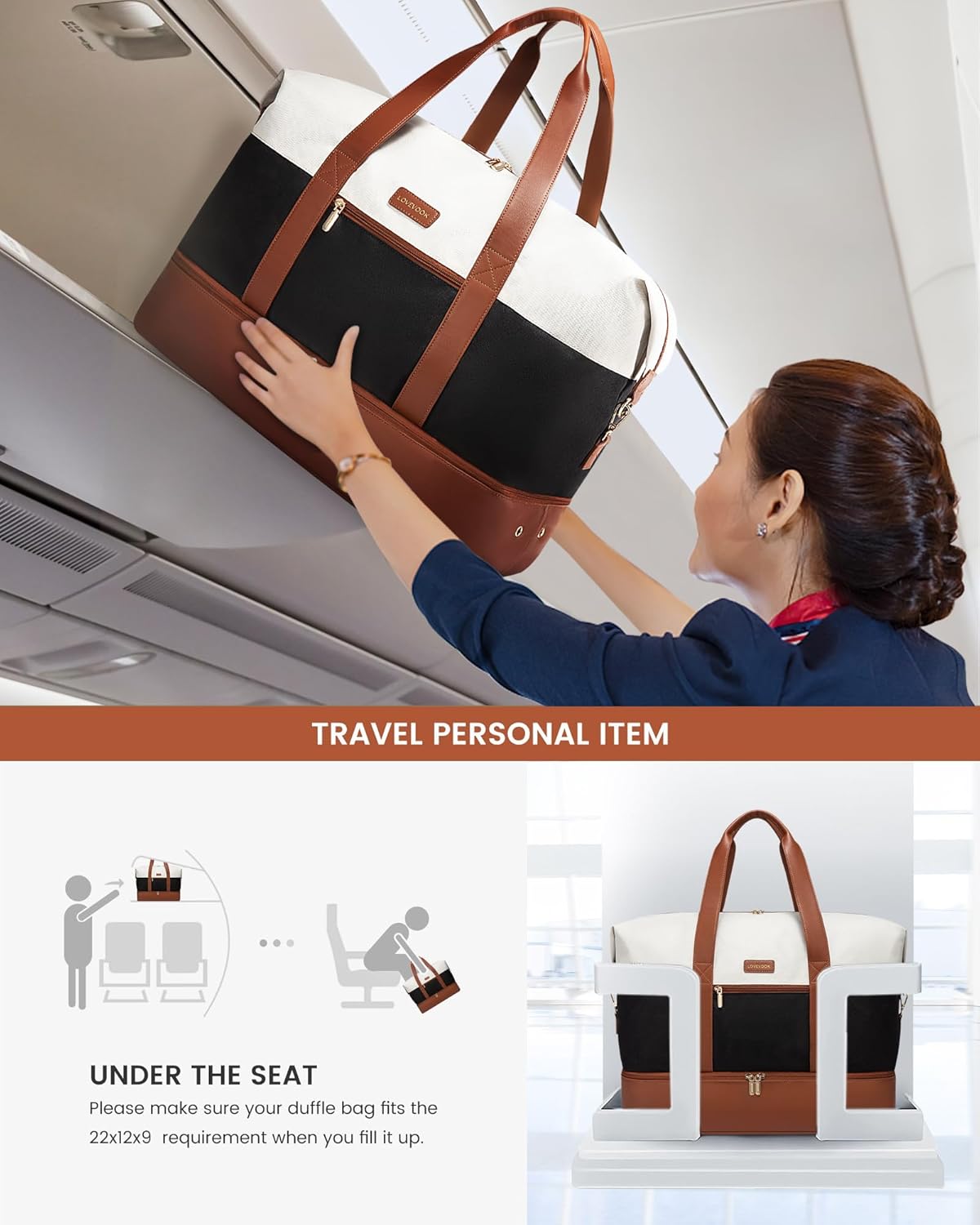 Weekender Bag for Women, Large Duffle Bag for Travel with 2 Packing Cubes, Carry on Overnight Bag with Shoe Compartment, Mom Hospital Bags for Labor and Delivery