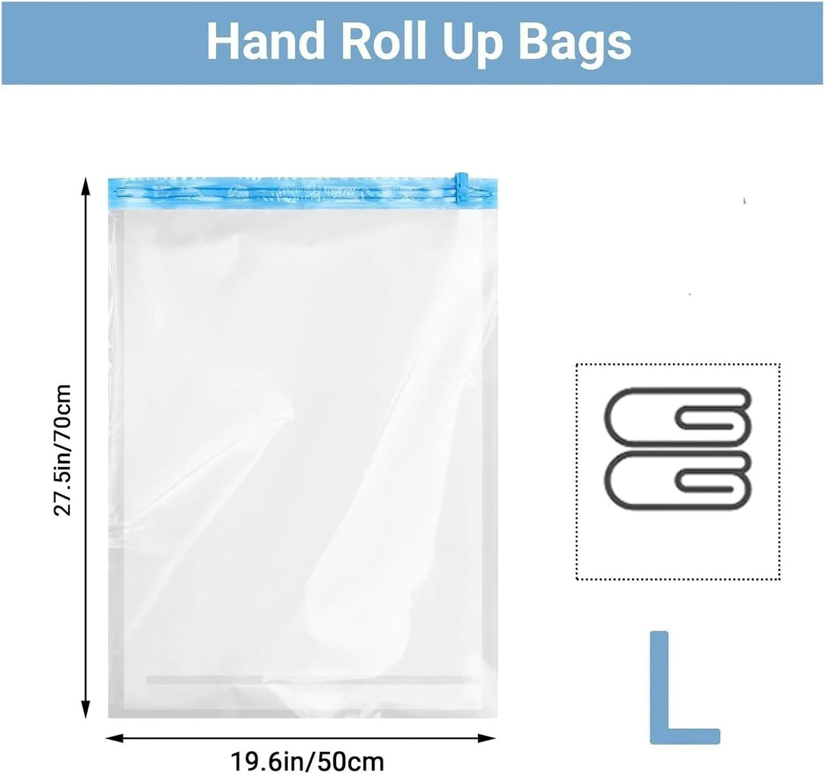 Travel Compression Bags, Roll Up Space Saver for Luggage, Cruise Ship Essentials Cothes(S)
