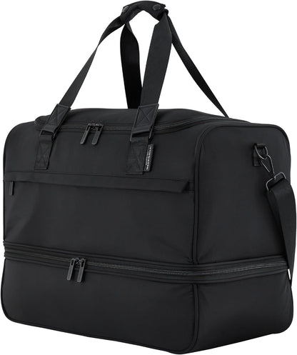 Scotch & Soda Amsterdam Travel Duffel Bag, Black, 20-Inch