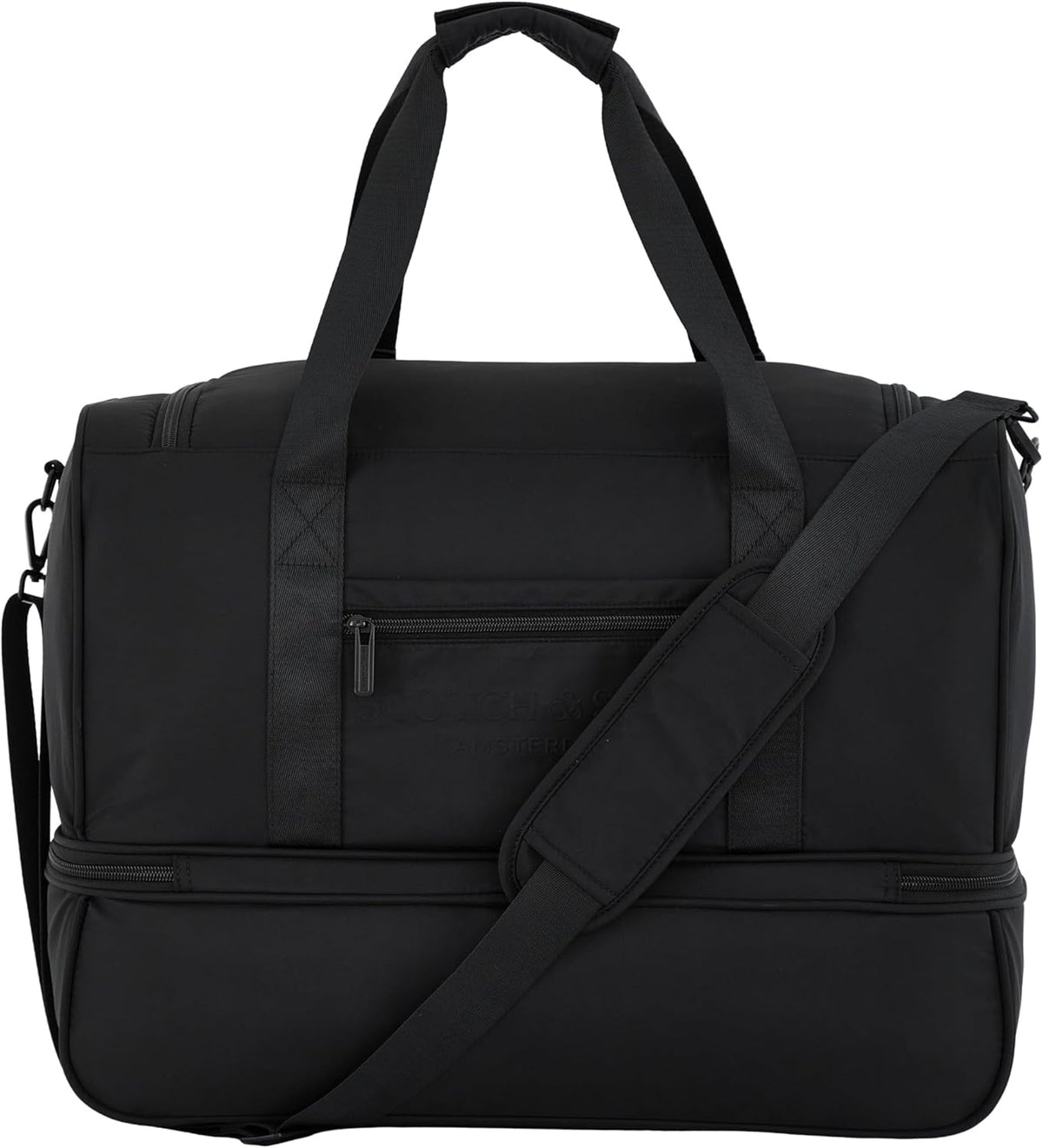 Scotch & Soda Amsterdam Travel Duffel Bag, Black, 20-Inch