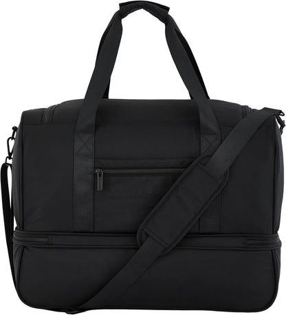 Scotch & Soda Amsterdam Travel Duffel Bag, Black, 20-Inch