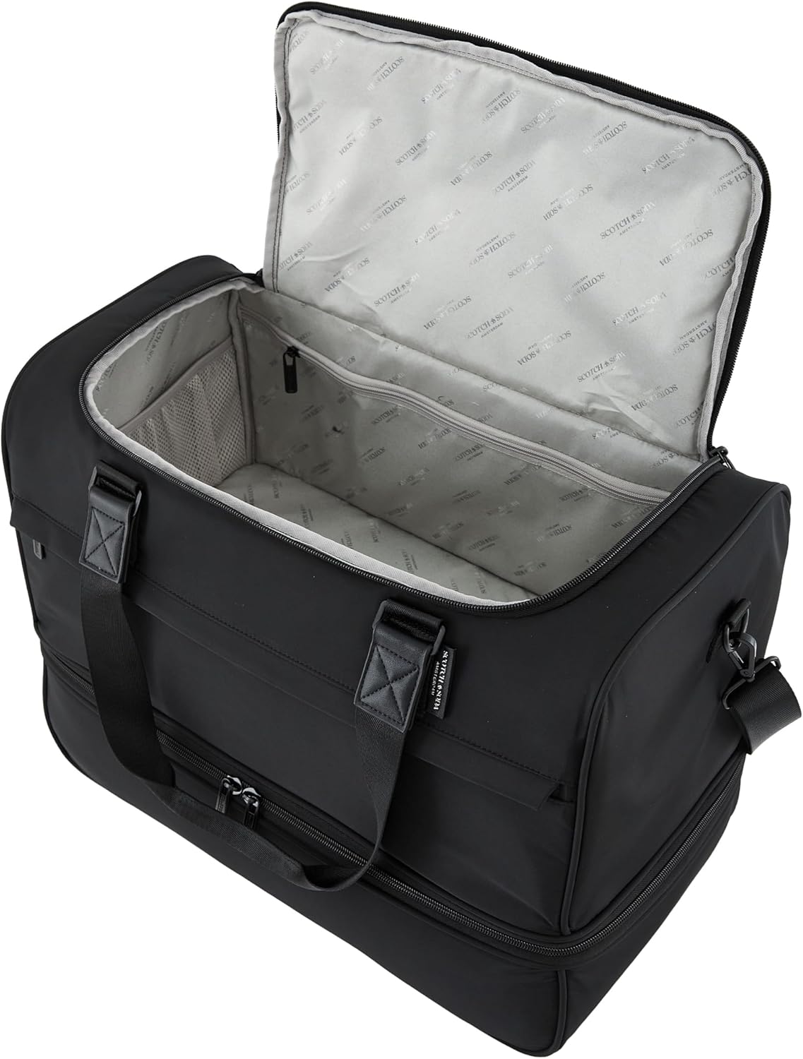 Scotch & Soda Amsterdam Travel Duffel Bag, Black, 20-Inch