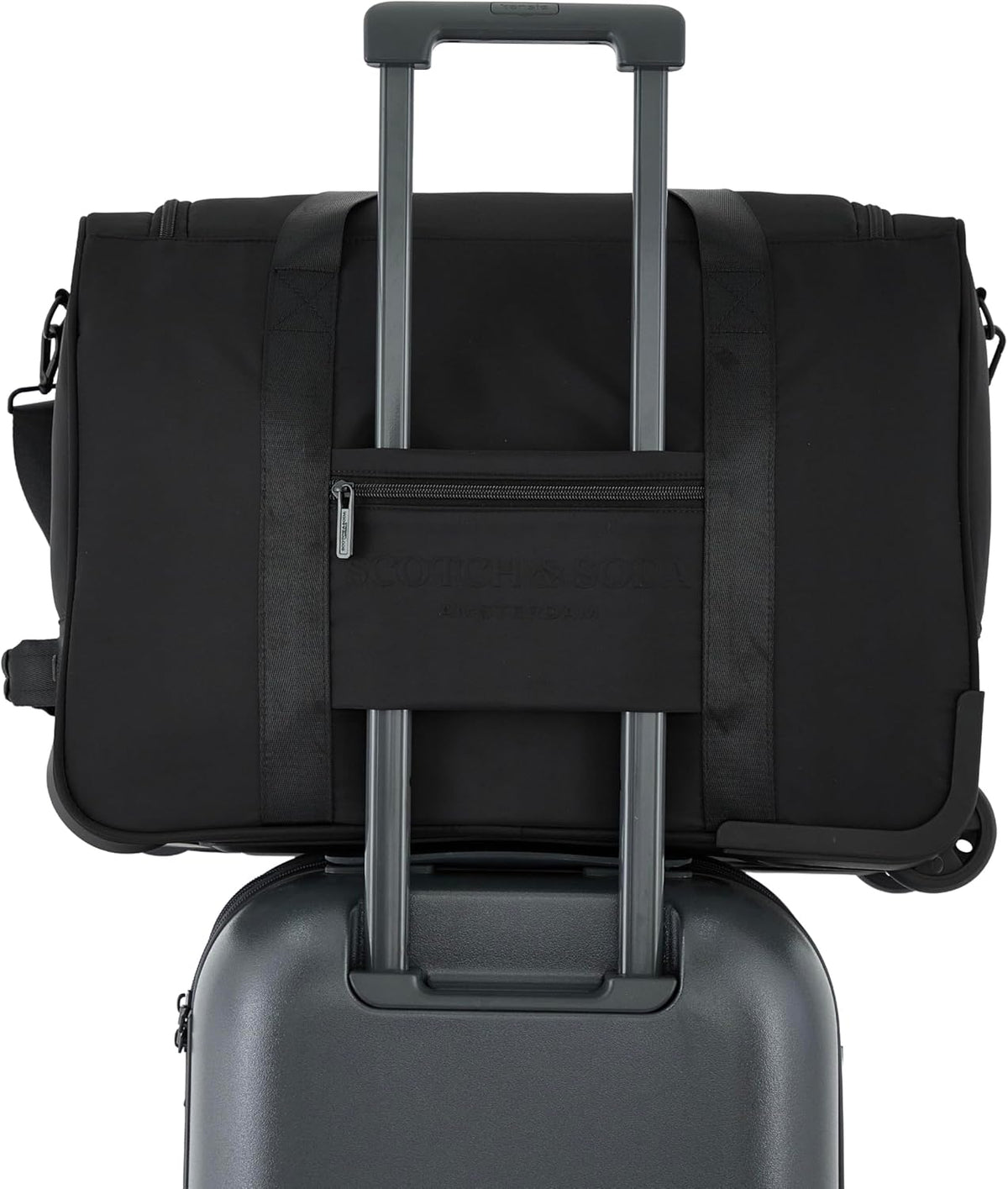 Scotch & Soda Amsterdam Travel Duffel Bag, Black, 20-Inch