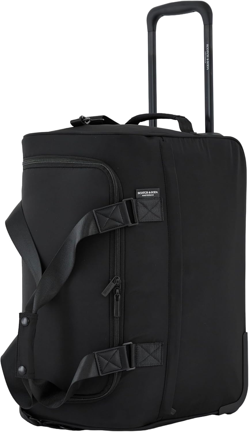 Scotch & Soda Amsterdam Travel Duffel Bag, Black, 20-Inch