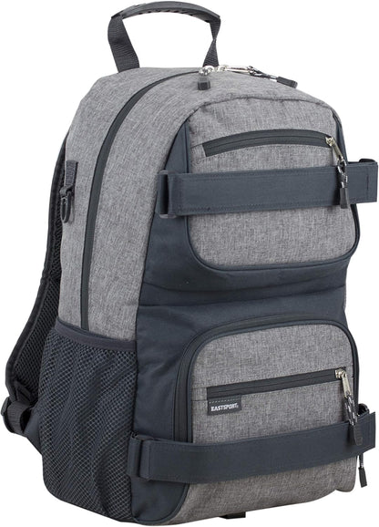 Travel Skateboard Backpack Double Strap Laptop Bag Multi-Sport Design for Men and Women, Camo Black
