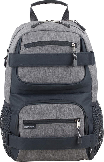 Travel Skateboard Backpack Double Strap Laptop Bag Multi-Sport Design for Men and Women, Camo Black