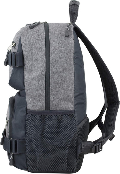 Travel Skateboard Backpack Double Strap Laptop Bag Multi-Sport Design for Men and Women, Camo Black