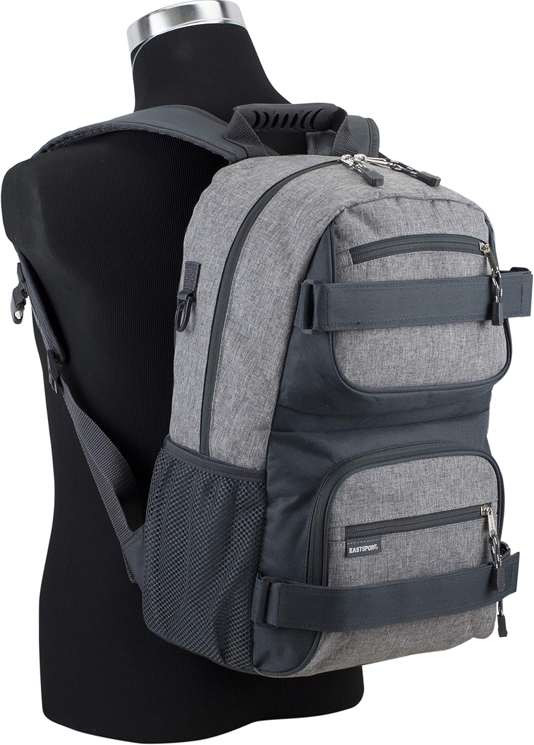 Travel Skateboard Backpack Double Strap Laptop Bag Multi-Sport Design for Men and Women, Camo Black