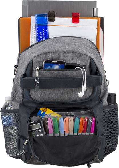 Travel Skateboard Backpack Double Strap Laptop Bag Multi-Sport Design for Men and Women, Camo Black