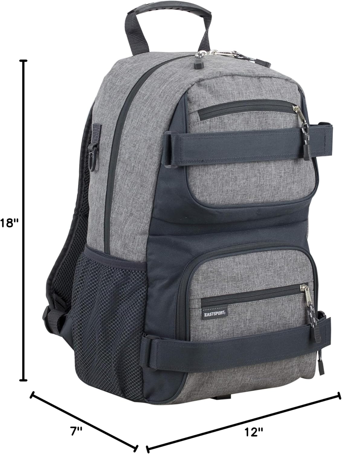Travel Skateboard Backpack Double Strap Laptop Bag Multi-Sport Design for Men and Women, Camo Black