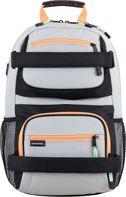 Travel Skateboard Backpack Double Strap Laptop Bag Multi-Sport Design for Men and Women, Camo Black