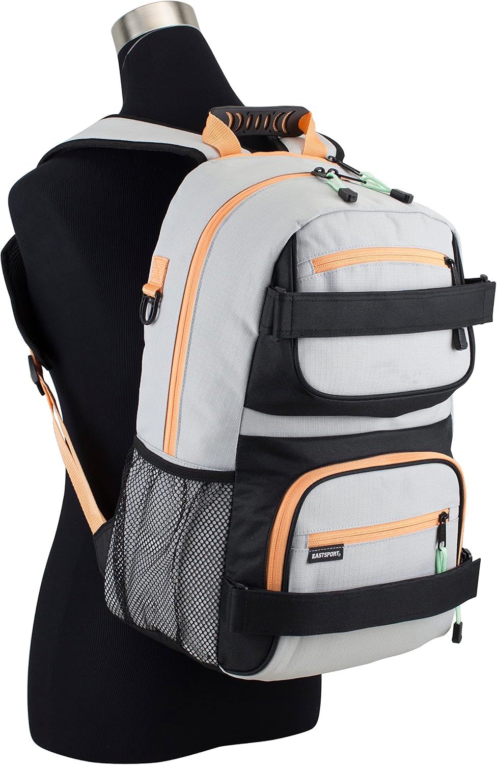 Travel Skateboard Backpack Double Strap Laptop Bag Multi-Sport Design for Men and Women, Camo Black