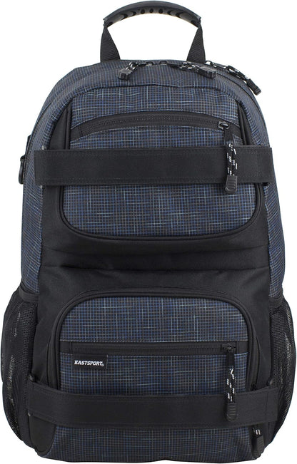Travel Skateboard Backpack Double Strap Laptop Bag Multi-Sport Design for Men and Women, Camo Black