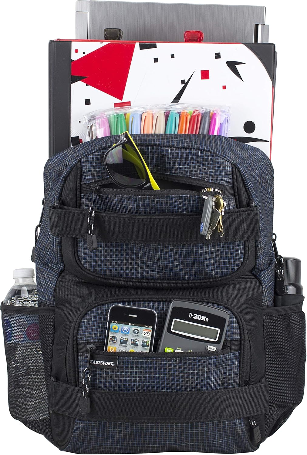 Travel Skateboard Backpack Double Strap Laptop Bag Multi-Sport Design for Men and Women, Camo Black