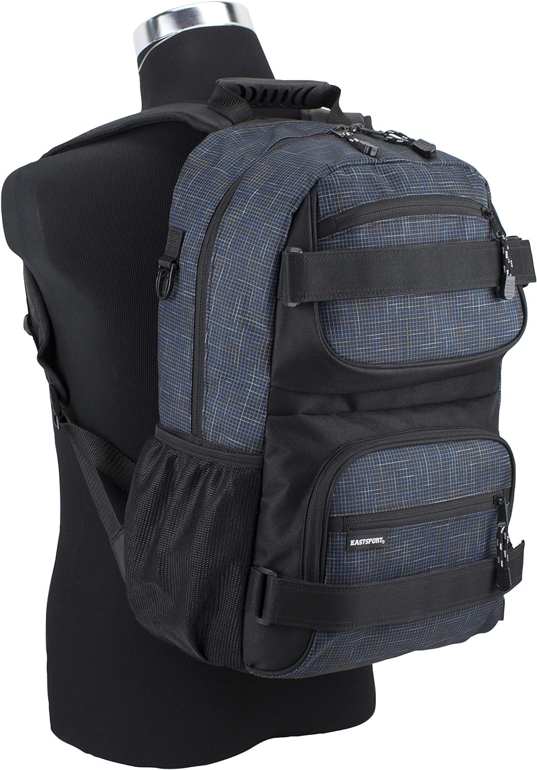 Travel Skateboard Backpack Double Strap Laptop Bag Multi-Sport Design for Men and Women, Camo Black