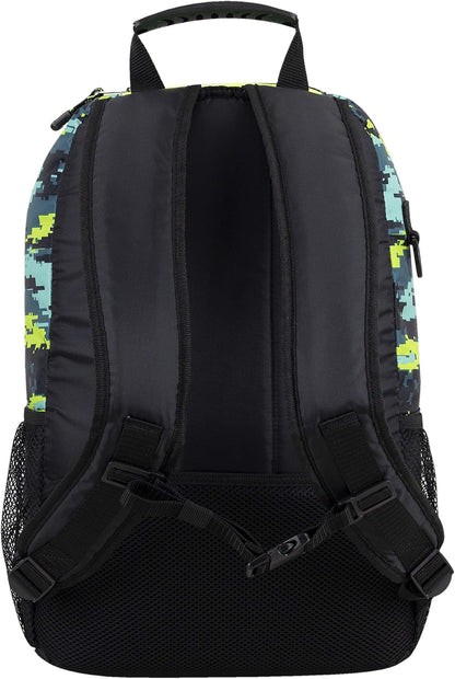 Travel Skateboard Backpack Double Strap Laptop Bag Multi-Sport Design for Men and Women, Camo Black