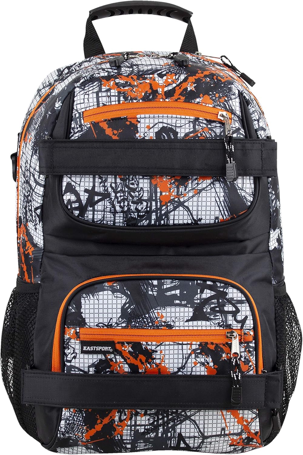 Travel Skateboard Backpack Double Strap Laptop Bag Multi-Sport Design for Men and Women, Camo Black
