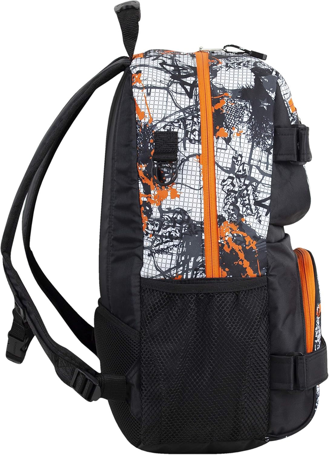 Travel Skateboard Backpack Double Strap Laptop Bag Multi-Sport Design for Men and Women, Camo Black