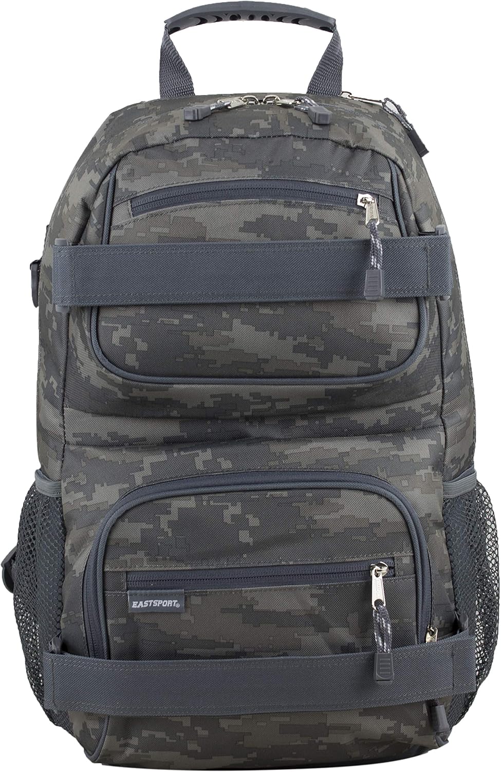 Travel Skateboard Backpack Double Strap Laptop Bag Multi-Sport Design for Men and Women, Camo Black