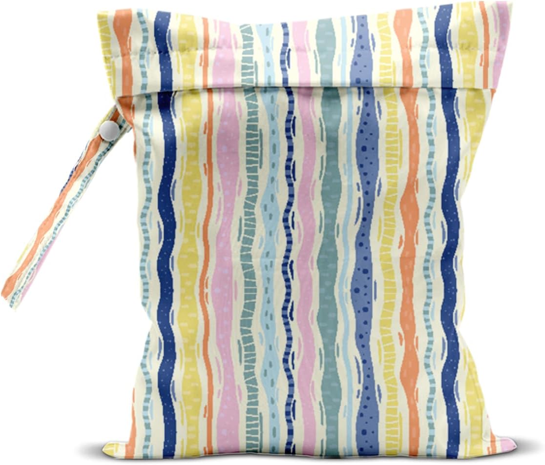 Wet Bag, Wet Dry Bag, Wet Bag for Swimsuit, Travel, Beach, Pool, Diapers, Dirty Yoga Gym Clothes, Makeup Bag, Waterproof Reusable Beach Bag Ocean Decor Starfish Sea Horse Anchor