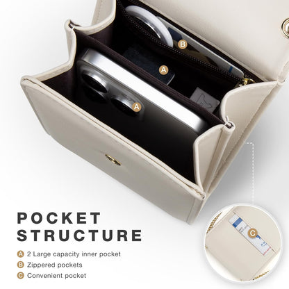 Vulkitty Cell Phone Purse with Crossbody Strap, Small Crossbody Purse for Women, Mobile Phone Bags, Leather Passport Bag